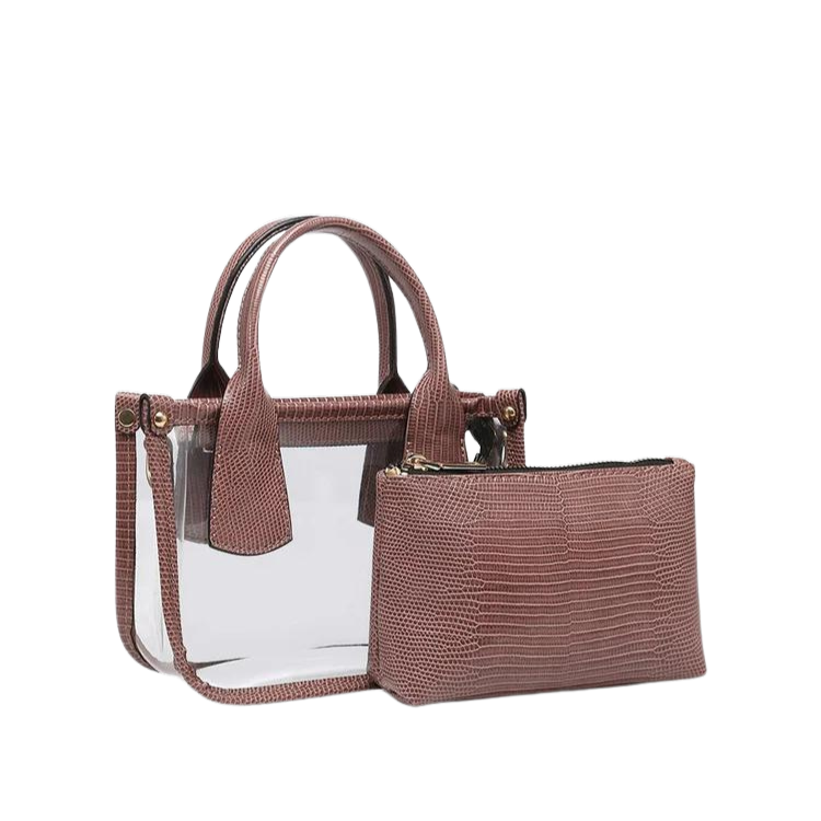 Stacey Vegan Clear Satchel - Silver