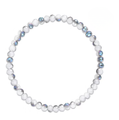 Mila-812 Mila-Mix Light Blue Transitioning Stretchy Facet Bracelet 0
