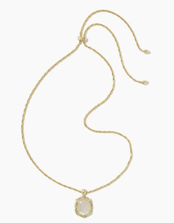 9608805502 Kendra Scott Tiger Stripe Daphne Small Long Gold/Natural Mother of Pearl Necklace 0