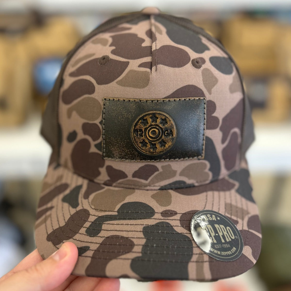 Old School Buck Shot Hat - Brown Camo