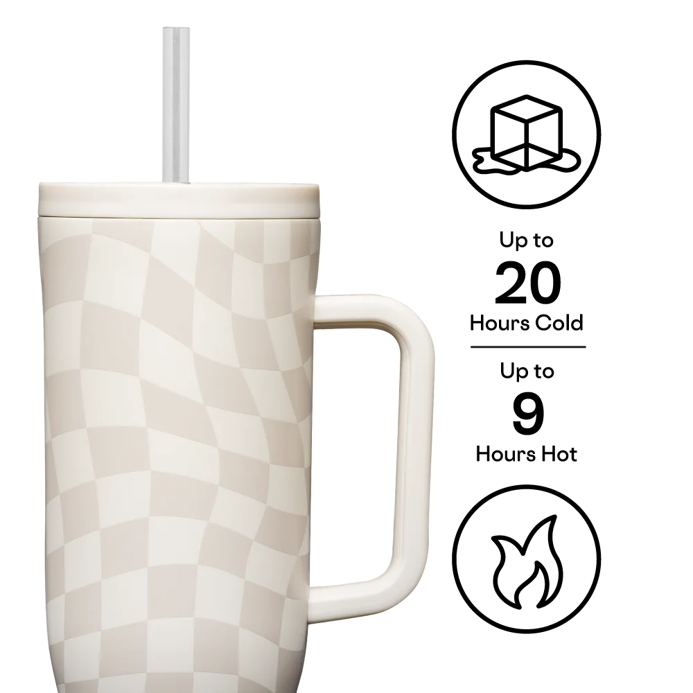 Corkcicle 40oz Cruiser in Wavy Checkerboard