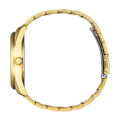 Mens Gold Tone Stainless Steel Citizen Quartz Watch