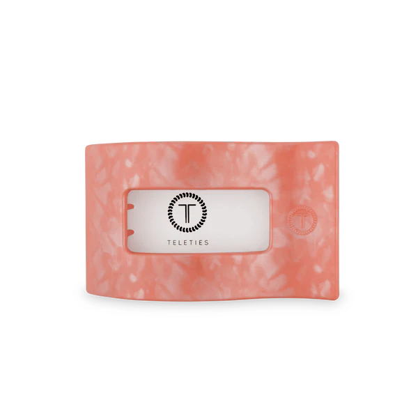 TT-FCL03-226 Teleties Dreamsicle Medium Flat Rectangle Hair Clip