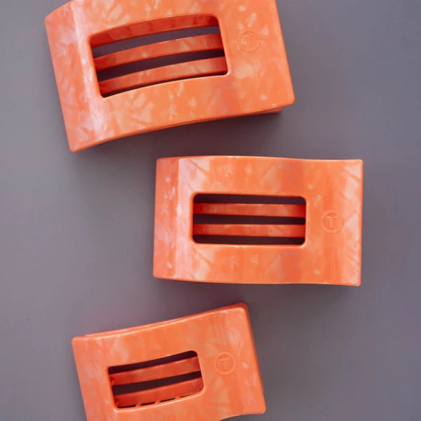 TT-FCL03-226 Teleties Dreamsicle Medium Flat Rectangle Hair Clip