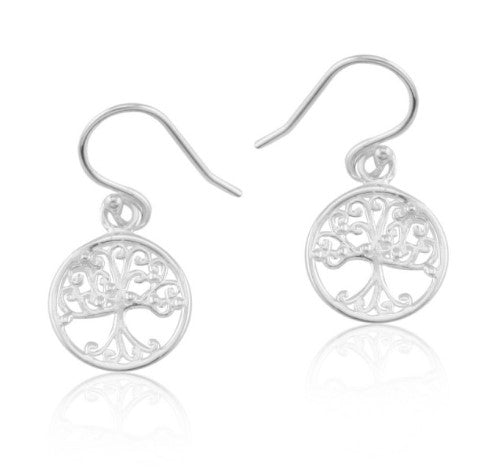 Southern Gates Tiny Round Oak Tree Earrings