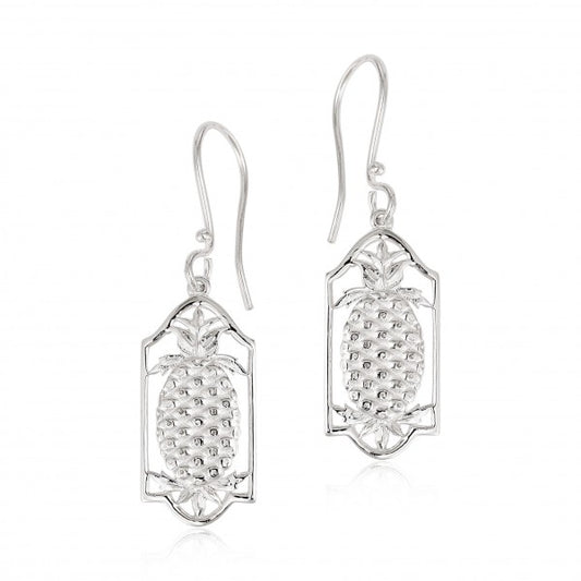 DER E466 Southern Gates Sterling Silver Pineapple Earrings 0