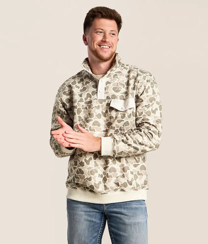 R938 Fieldstone Marsh Quilted Quarter Snap Pullover 0