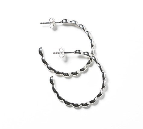 Southern Gates Medium Rice Bead Hoop Earrings