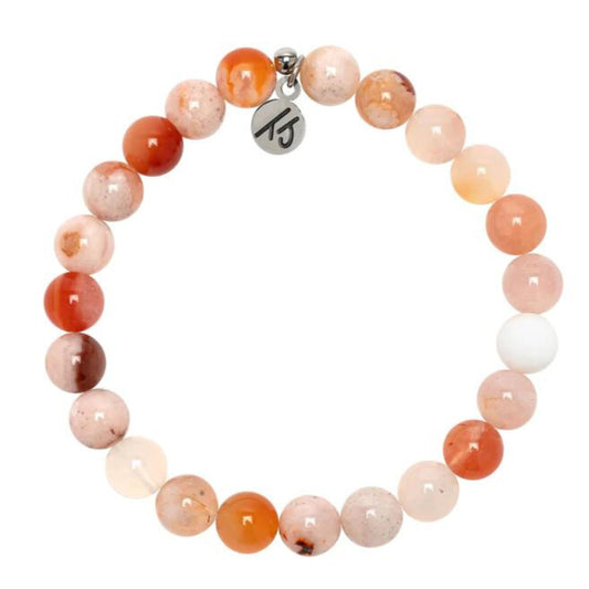 Joy Beaded Bracelet with Sakura Agate Gemstones