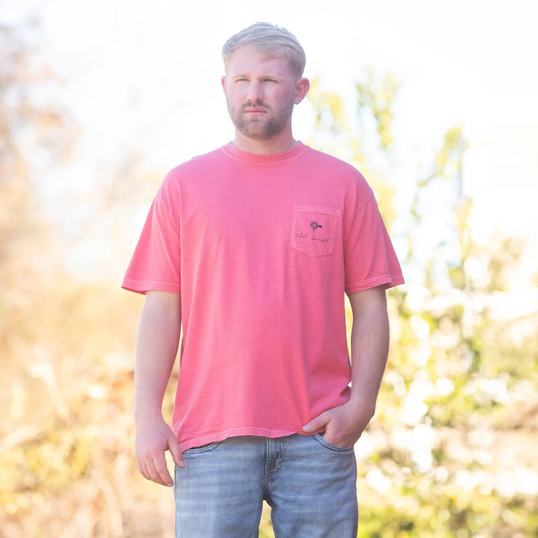 Old South Neon Deer Sign Short Sleeve T-Shirt Watermelon 0