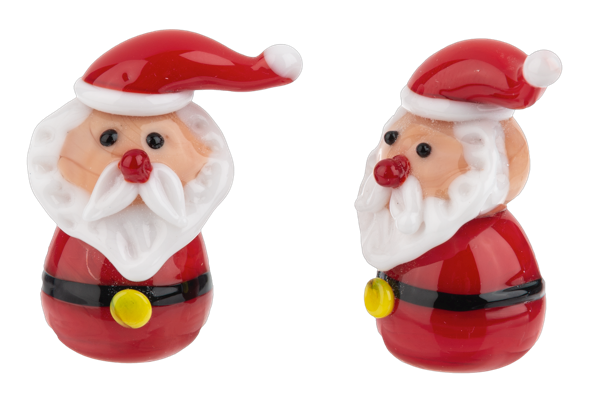 EX24719 Ganz The Smallest Santa Charms Glass 0