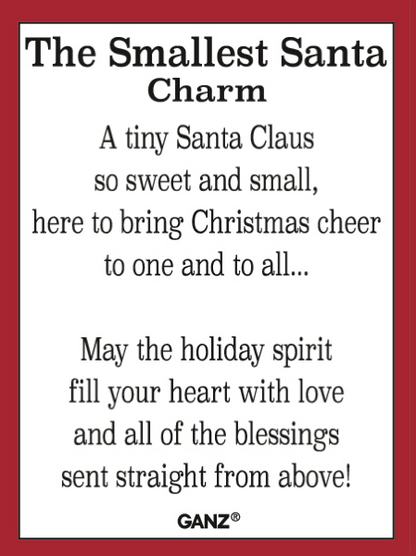 EX24719 Ganz The Smallest Santa Charms Glass 0