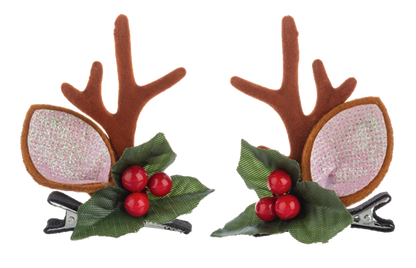 EX25798 Ganz Tis the Season Rudolph Antlers Hair Clips 0