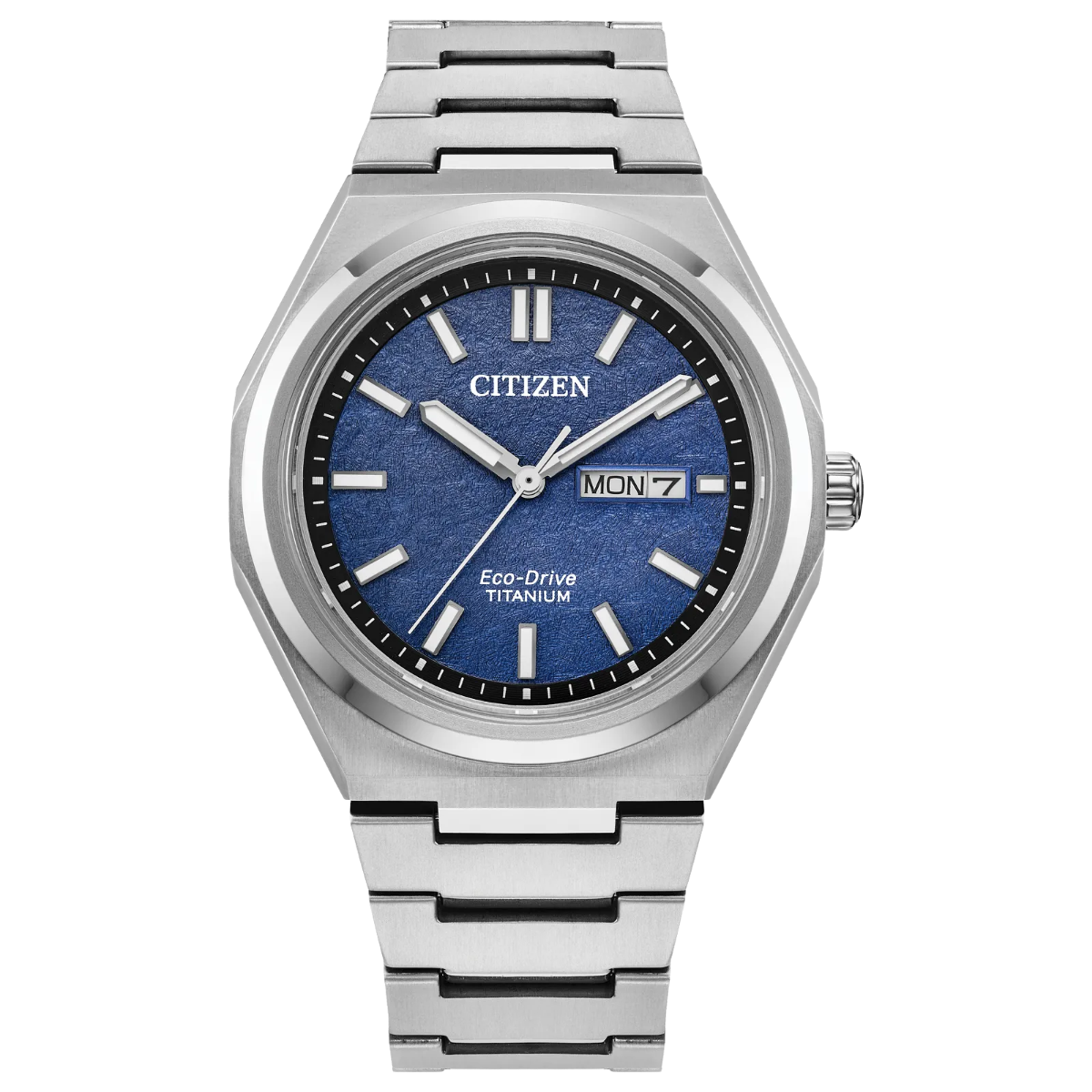 Citizen Men's Eco-Drive Zenshin Three Hand Blue Face Watch
