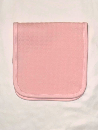 Baby Burp Cloth Slim Pearl Diamond Quilted Pink, Blue, White