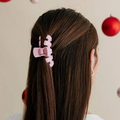 Teleties Small Classic Merry Pinkmas Clip