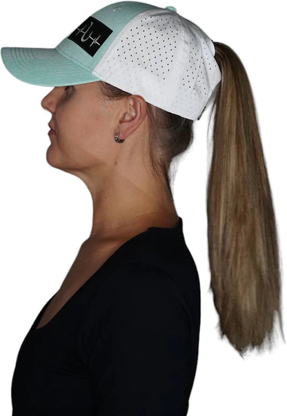 FISHING-6PANEL-SHALLOW-PONYTAIL The Heartbeat Brand Fishing Hat