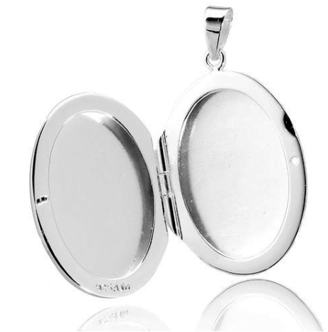 Sterling Silver Oval Locket Pendant