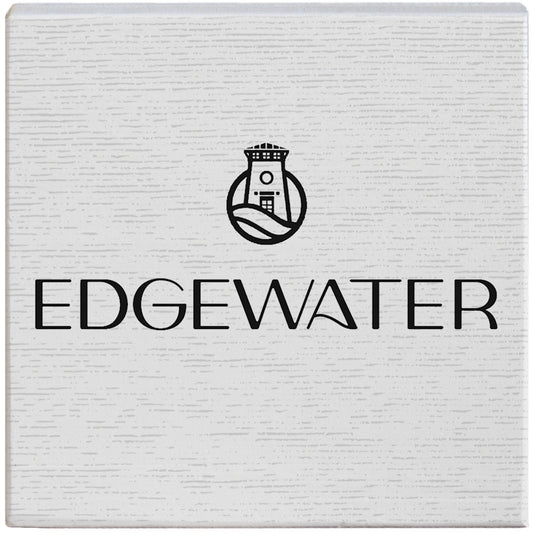 GABGEN100 Edgewater Logo Wooden Block Sign