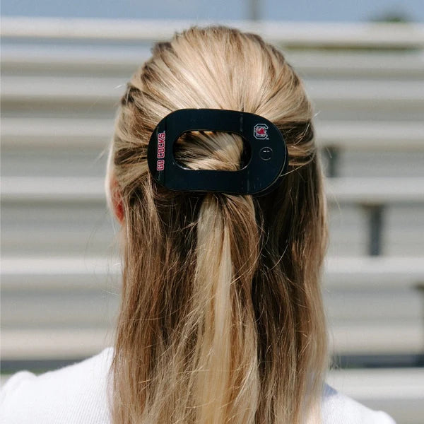 TT-FCM01-162 Teleties Go Cocks! Medium Flat Round Hair Clip