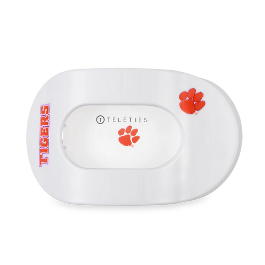 TT-FCL01-153 Teleties Go Tigers! Large Flat Round Hair Clip