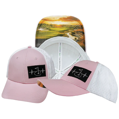 GOLF-6PANEL-SHALLOW FIT The Heartbeat Brand Golf Light Pink