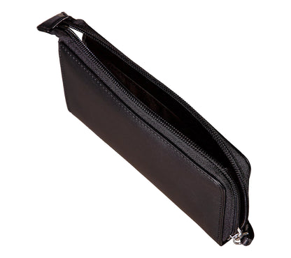 7WLT912BLK Evergreen Black Wristlet Wallet with Official NCAA Clemson School Logo
