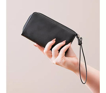 7WLT912BLK Evergreen Black Wristlet Wallet with Official NCAA Clemson School Logo