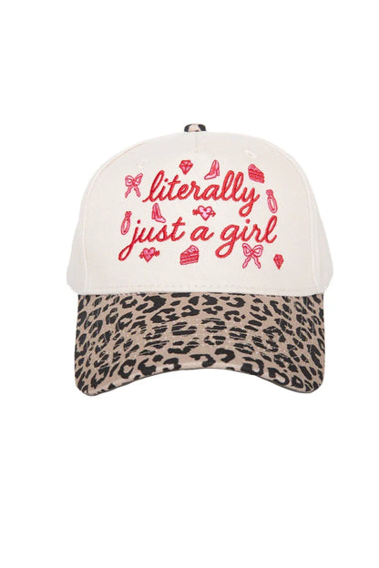 KDC-BC-1179 Katydid Literally Just A Girl Doodles Classic Trucker Hat Pink/Leopard 0