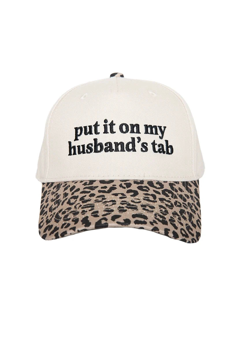 KDC-BC-1110 Put It On My Husband's Tab Two-Toned Vintage Hat Leopard 0