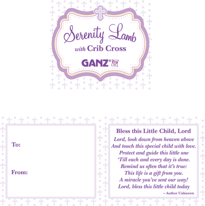 HE10234 Ganz Serenity Lamb With Cross - Boy