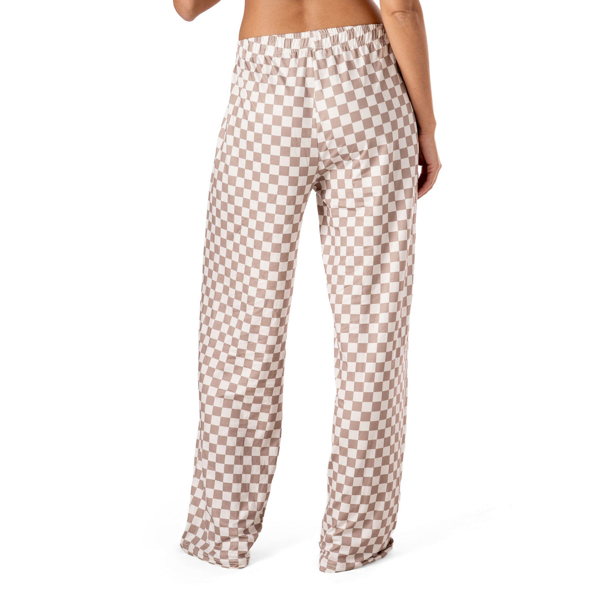 HMBZP-LCLX Hello Mello® Breezy Does It Checked Pajama Pants Late Checkout Tan/Ivory 0