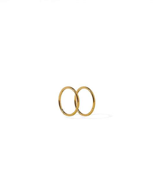 LINNY4070 Ava Gold Tone Infinity Huggies 8mm Earring