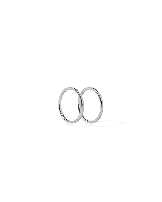 LINNY4074 Linny Co Ava Silver Huggie Hoop 10mm Earrings