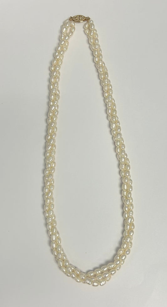 U 17203 14K Gold Filled Clasp Fresh Water Pearl Necklace