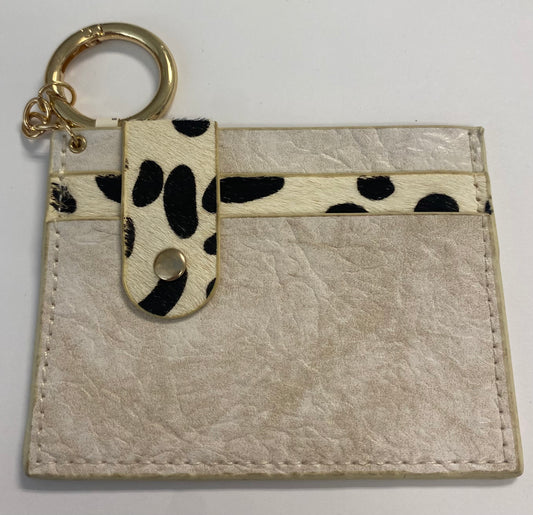 CARD HOLDER BUTTON TAB Keychain Wallet with Button Tab