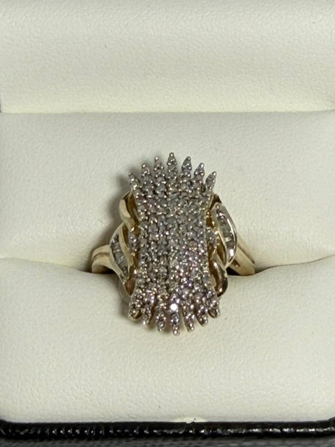 122168 U Sterling Silver 22Pt Gold Plated Dinner Ring