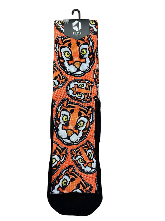 CL-CLEM-POPART-MASCOT-LXL Clemson Tigers Pop Art Mascot Socks L/XL 0