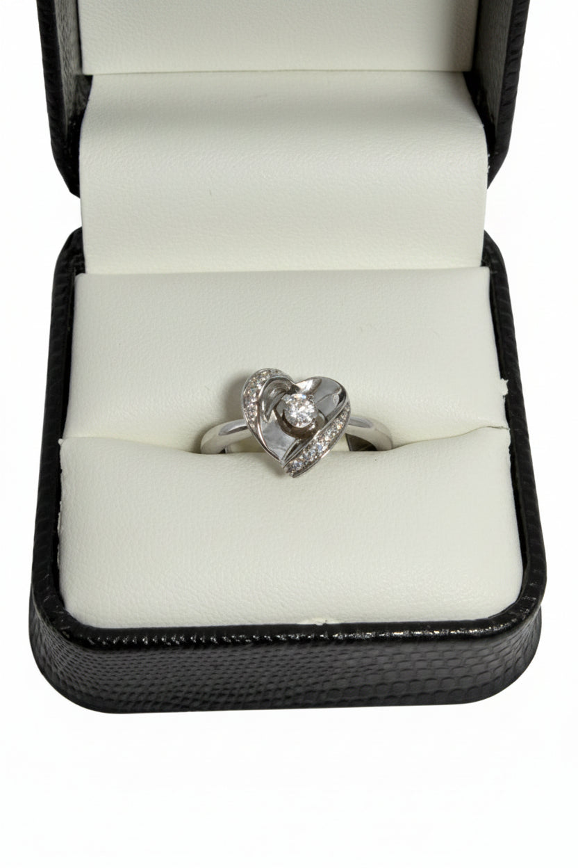 LD5025/KSS .10Ct Eternal Love Heart Natural Diamond Ring