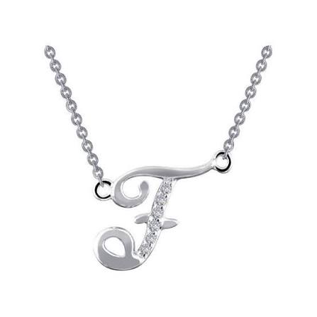 9N0 Lafonn Sterling Silver RFG Designer Pave Initial
