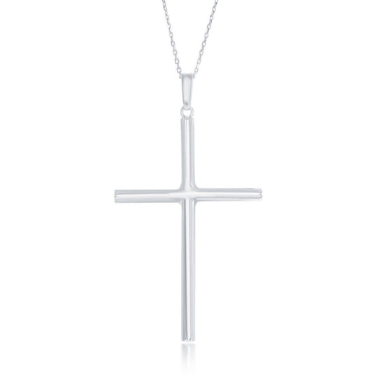 Sterling Silver Large Cross Necklace