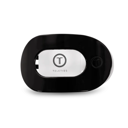 TT-FCM01-002 Teleties Jet Black Medium Flat Round Hair Clip