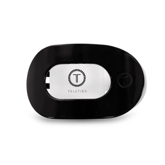 TT-FCM01-002 Teleties Jet Black Medium Flat Round Hair Clip