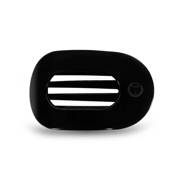 TT-FCM01-002 Teleties Jet Black Medium Flat Round Hair Clip
