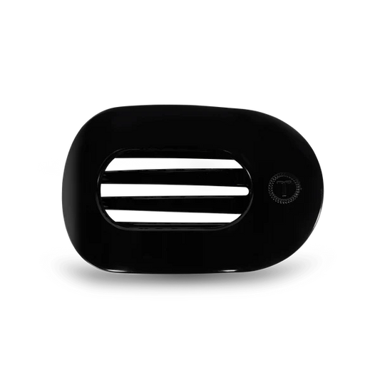 TT-FCM01-002 Teleties Jet Black Medium Flat Round Hair Clip