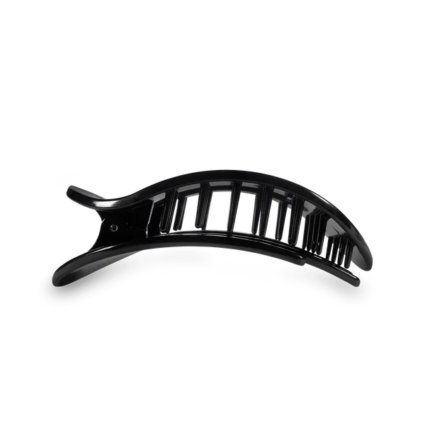 TT-FCM01-002 Teleties Jet Black Medium Flat Round Hair Clip