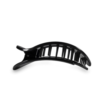 TT-FCM01-002 Teleties Jet Black Medium Flat Round Hair Clip