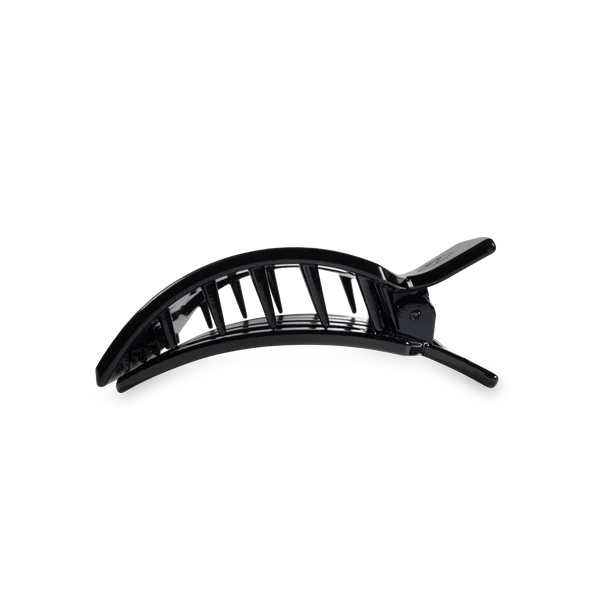 TT-FCS02-002 Teleties Jet Black Small Flat Square Hair Clip