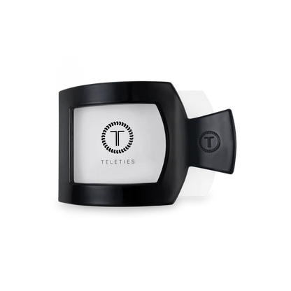 TT-FCS02-002 Teleties Jet Black Small Flat Square Hair Clip