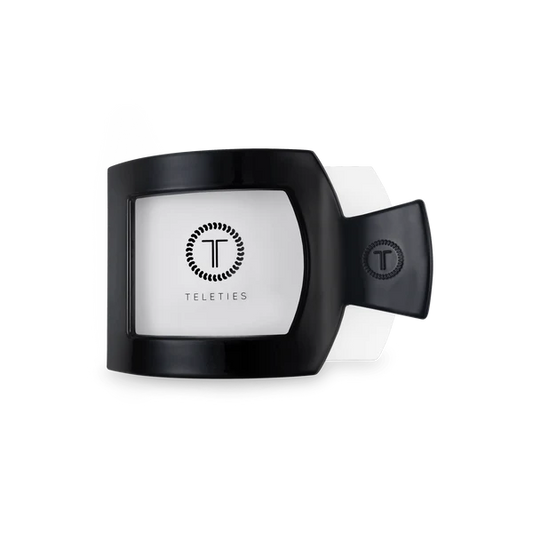 TT-FCS02-002 Teleties Jet Black Small Flat Square Hair Clip